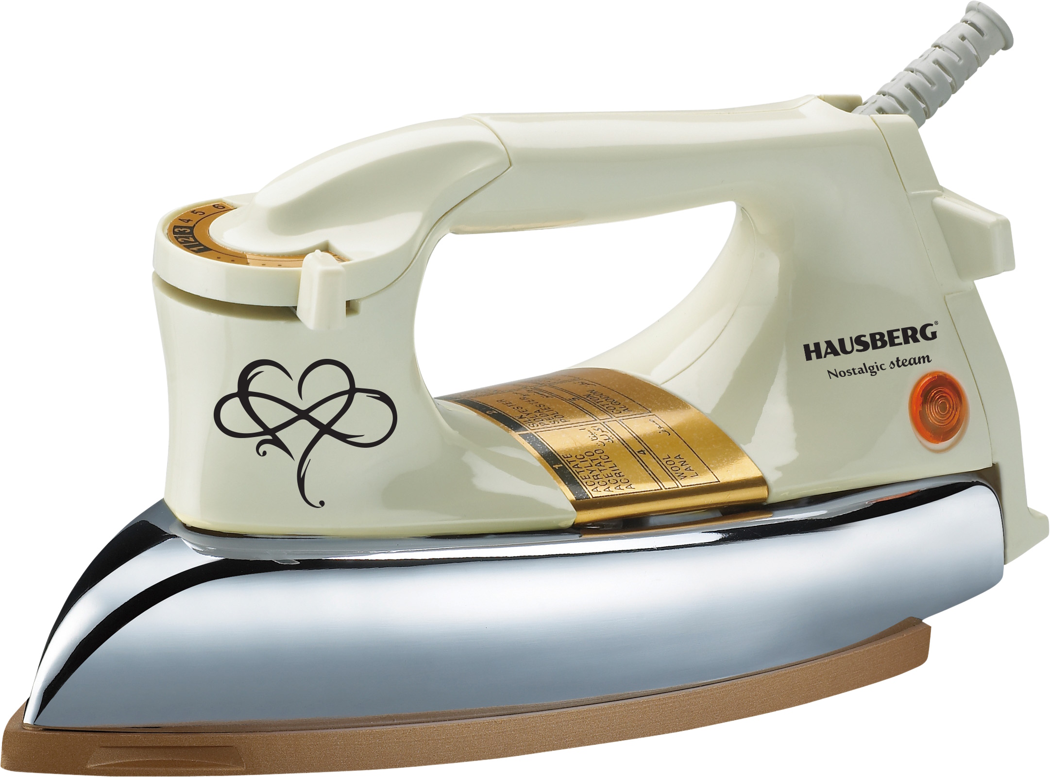 ELECTRIC RETRO IRON WITH CAST SOLEPLATE